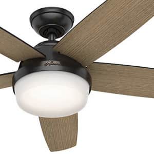 Hunter Fan 52 inch Contemporary Matte Black Indoor Ceiling Fan with Light Kit and Remote Control for $80 Hunter Fan 52 inch Contemporary Matte Black Indoor Ceiling Fan with Light Kit and Remote Control for $80