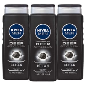 Nivea Men Deep Active Clean Body Wash 3-Pack for $7.39 via Sub & Save Nivea Men Deep Active Clean Body Wash 3-Pack for $7.39 via Sub & Save