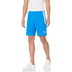 PUMA Men's TeamLIGA Shorts, Electric Blue Lemonade/White, XL for $19 PUMA Men's TeamLIGA Shorts, Electric Blue Lemonade/White, XL for $19