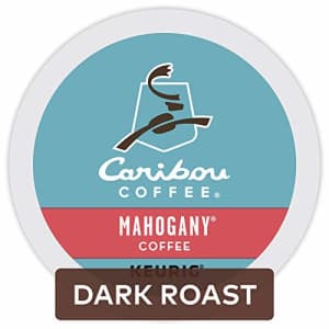 Caribou Coffee Mahogany, Single-Serve Keurig K-Cup Pods, Dark Roast Coffee, 24 Count for $17