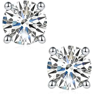 Jansme 0.6-TCW Moissanite Diamond Stud Earrings for $20 Jansme 0.6-TCW Moissanite Diamond Stud Earrings for $20