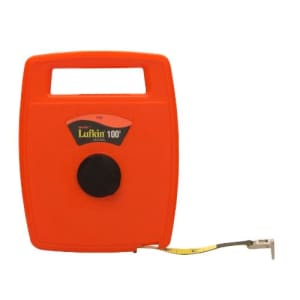 Crescent Lufkin 1/2" x 100' Hi-Viz Orange Linear Engineer's Fiberglass Tape Measure - 706D for $27