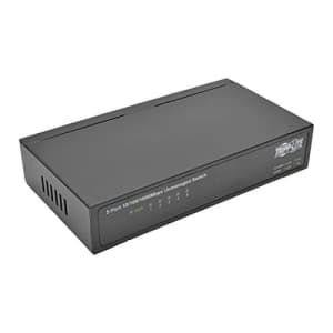 Tripp Lite 5-Port Gigabit Ethernet Switch, Desktop, Metal, Unmanaged Network Switch 10/100/1000 for $44