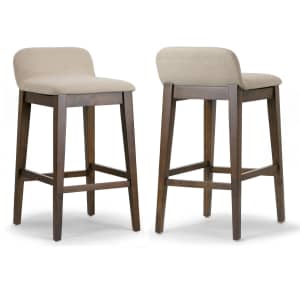 Glamour Home Atia Solid Rubberwood Bar Stool 2-Pack for $149 Glamour Home Atia Solid Rubberwood Bar Stool 2-Pack for $149