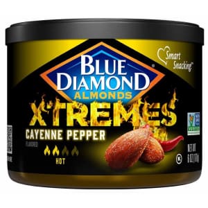 Blue Diamond Xtremes Cayenne Pepper 6-oz. Almonds for $2.11 via Sub & Save Blue Diamond Xtremes Cayenne Pepper 6-oz. Almonds for $2.11 via Sub & Save