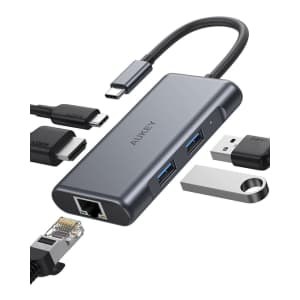 Aukey CB-C75 5-in-1 USB-C Hub Adapter for $33