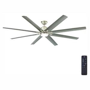 Home Decorators Collection Kensgrove 72 in. LED Indoor/Outdoor Brushed Nickel Ceiling Fan for $329