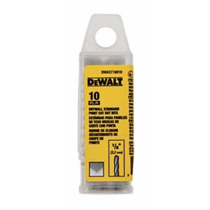 DEWALT DWAST18010 1/8IN DRYWALL STANDARD CUT OUT BIT 10 Pack for $6
