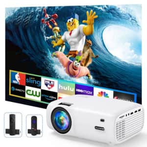 ViLiNice 1080p Wireless Projector with Screen for $50
