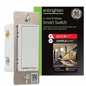 GE Enbrighten Z-Wave Plus Smart Light Switch with QuickFit and SimpleWire, 3-Way Ready, Works with for $35