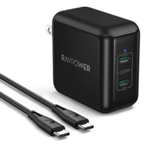 RAVPower 100W USB-C Wall Charger for $42 RAVPower 100W USB-C Wall Charger for $42