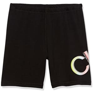 Calvin Klein Girls' Performance Bike Shorts, Black Solar Flare, 12-14 for $14