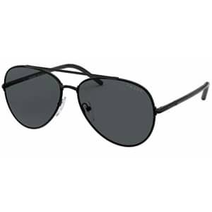 Prada PR 66XS 1AB5S0 Black Metal Aviator Sunglasses Grey Lens for $161