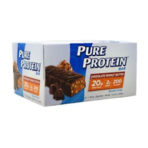 PURE PROTEIN Pure Protein Bar, 6 (50 g) Bars, Chocolate Peanut Butter for $14