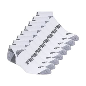 PUMA Men's 8 Pack Cool Cell No Show Socks, White/Grey, 10-13 for $30 PUMA Men's 8 Pack Cool Cell No Show Socks, White/Grey, 10-13 for $30