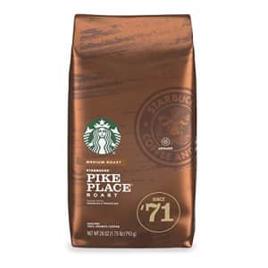 Starbucks Medium Roast Ground Coffee Pike Place Roast 100% Arabica 1 bag (28 oz.) for $17