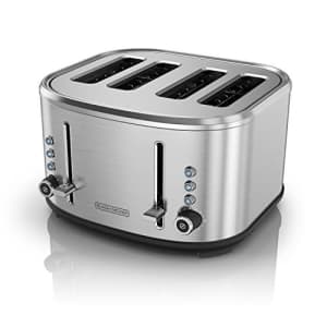 Black + Decker BLACK+DECKER 4-Slice Extra-Wide Slot Toaster, Stainless Steel, TR4300SSD for $69 Black + Decker BLACK+DECKER 4-Slice Extra-Wide Slot Toaster, Stainless Steel, TR4300SSD for $69