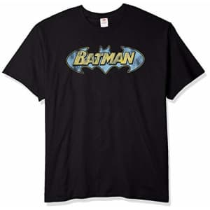 DC Comics Men's Bat Logo Nine T-Shirt, Black, Medium for $12