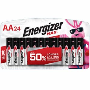 Energizer AA Batteries (24 Count), Double A Max Alkaline Battery for $15 via Sub & Save