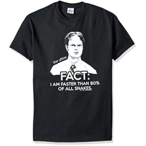 T-Line Men's The Office TV Series Dwight Faster Graphic T-Shirt, Black, XX-Large for $14