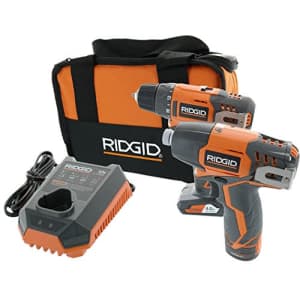 Ridgid R9000K 12V Hyper Lithium-Ion Drill / Driver Combo Kit (Includes: 1 x R82005 Drill, 1 x for $145 Ridgid R9000K 12V Hyper Lithium-Ion Drill / Driver Combo Kit (Includes: 1 x R82005 Drill, 1 x for $145
