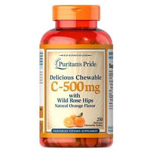 Puritan's Pride Chewable 500 mg with Rose Hips Supports Immune System Health Vitamin C 250 Count for $20