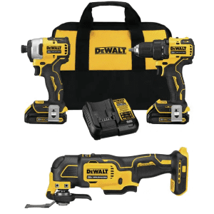 DeWalt Atomic 20V Brushless Cordless Compact Drill/Impact Combo Kit w/ Bare Oscillating Tool for $199