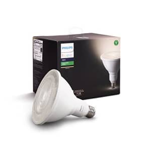 Philips Hue White Outdoor PAR38 13W Smart Bulbs (Philips Hue Hub required), 1 White PAR38 LED Smart for $30