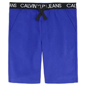 Calvin Klein Boys' Big Logo Waistband Sweat Short, WB Surf The Web 22, 8 for $12