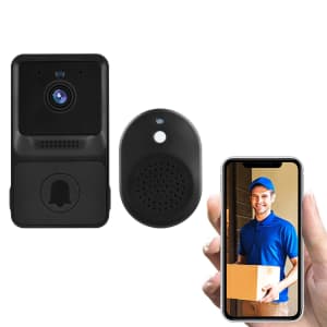 1080P High Resolution Visual Smart Security Doorbell Camera Wireless Video Doorbell for $16