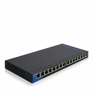Linksys LGS116P Business 16-Port Network Switch - Unmanaged Gigabit Ethernet Switch with 8 PoE+ for $160 Linksys LGS116P Business 16-Port Network Switch - Unmanaged Gigabit Ethernet Switch with 8 PoE+ for $160