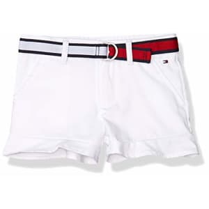 Tommy Hilfiger Girls' Twill Shorts, Crisp White, 6X for $15 Tommy Hilfiger Girls' Twill Shorts, Crisp White, 6X for $15