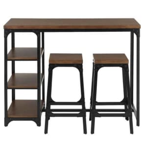 StyleWell Wood and Metal 3-Piece Dining Set for $155