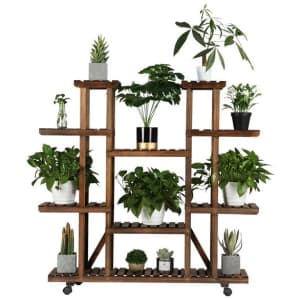 SmileMart 4-Tier 9-Shelf Plant Stand for $59 SmileMart 4-Tier 9-Shelf Plant Stand for $59