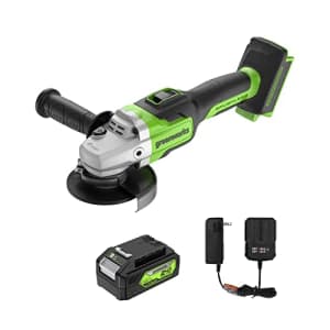 Greenworks 24V Angle Grinder Cordless, 4-1/2-Inch, with 4AH Battery and 2A Charger for $110