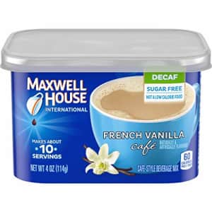 Maxwell House International Decaf Sugar-Free French Vanilla Instant Coffee (4 oz Canisters, Pack of for $3 Maxwell House International Decaf Sugar-Free French Vanilla Instant Coffee (4 oz Canisters, Pack of for $3