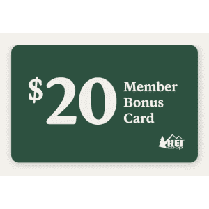 REI Membership w/ $20 REI Gift Card: for $20 w/ $50 purchase REI Membership w/ $20 REI Gift Card: for $20 w/ $50 purchase
