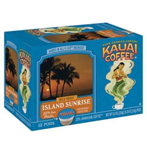 Kauai Coffee Single-Serve Pods, Island Sunrise Mild Roast 100% Arabica Coffee from Hawaiis Largest for $26