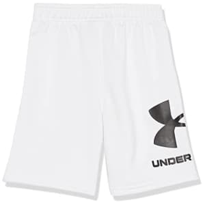 Under Armour Boys' Symbol Signature Terry Short, White, 6 for $13