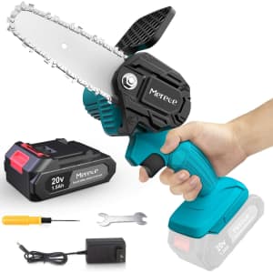 Merece 4" 20V Cordless Electric Chainsaw for $40 Merece 4" 20V Cordless Electric Chainsaw for $40