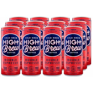 High Brew Coffee Cold Brew Double Espresso 8-oz. Can 12-Pack for $24