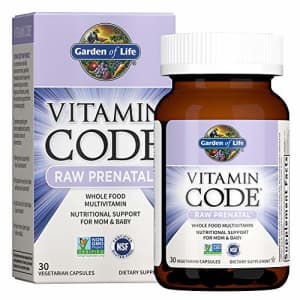 Garden of Life Vitamin Code Raw Prenatal Multivitamin, Whole Food Prenatal Vitamins with Iron, for $20