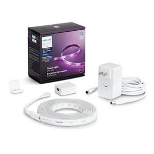 Philips Hue Bluetooth Smart Lightstrip Plus 2m/6ft Base Kit with Plug, (Voice Compatible with for $78