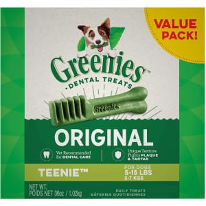 Greenies Original Teenie Natural Dental Dog Treats 130-Pack for $17 via Sub & Save