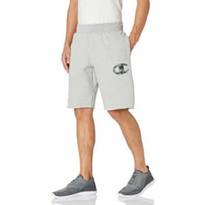 Champion Men's 10 Inch Reverse Weave Cut-Off Shorts, Big C Logo, Oxford Gray - C Applique, 3X- Large for $15
