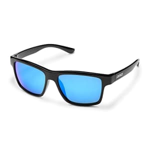 Suncloud A-Team Polarized Sunglasses,Black/Polarized Blue Mirror,One Size for $44