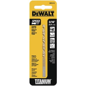 DeWalt 3/16" Titanium Split Point Twist Drill Bit for 79 cents DeWalt 3/16" Titanium Split Point Twist Drill Bit for 79 cents