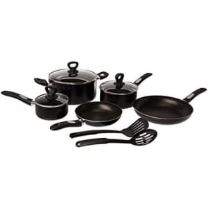 Mirro A797SA Get A Grip Aluminum Nonstick Cookware Set, 10-Piece, Black for $63 Mirro A797SA Get A Grip Aluminum Nonstick Cookware Set, 10-Piece, Black for $63
