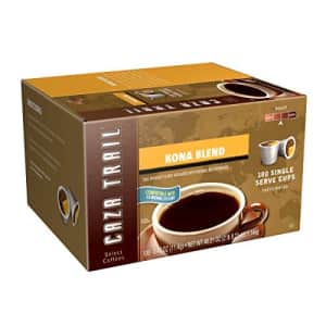 Caza Trail Coffee, Kona Blend, 100 Single Serve Cups for $35