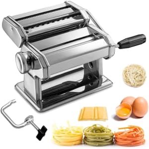 Homdox Manual Roller Pasta Maker Machine for $28 Homdox Manual Roller Pasta Maker Machine for $28
